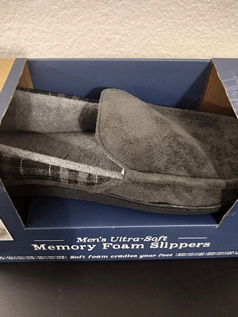 Loft Living Men's Ultra Soft Memory Foam Slippers